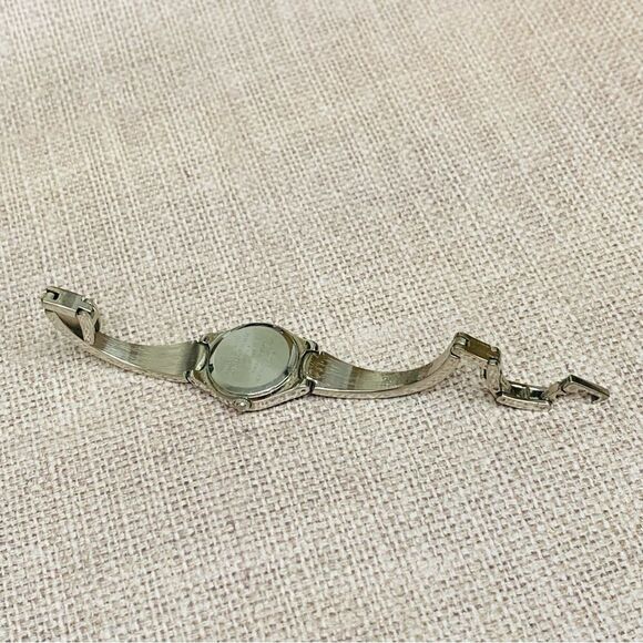 AS IS Anne Klein II Silver Black Watch - Picture 2 of 4